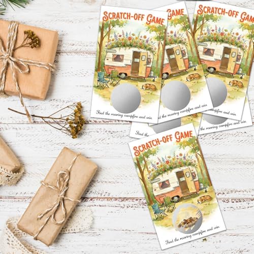 50 Psc Camping Theme Scratch off Game Cards for Camp Lovers Party - Image 4