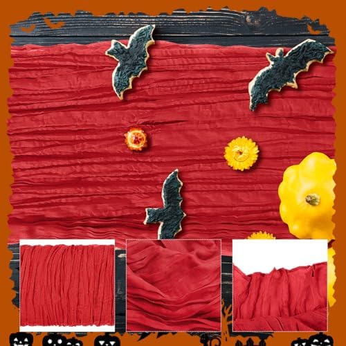 1 Pack Cheesecloth Table Runner 10Ft Christmas Gauze Boho Table Runners for Wedding Decor Bridal Shower Decorations Baby Shower Party(35" x 120") - Image 4