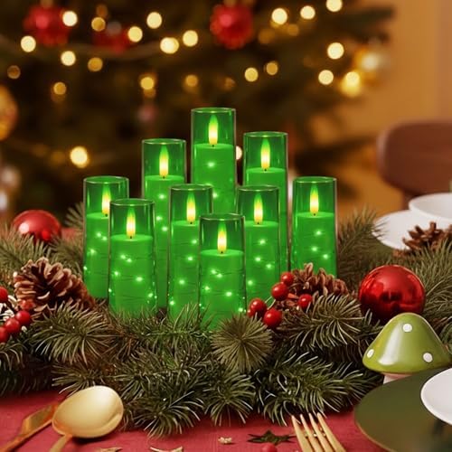 Raycare 9 Pcs Flameless Battery Operated Pillar Candles with Remote Timer - Image 4
