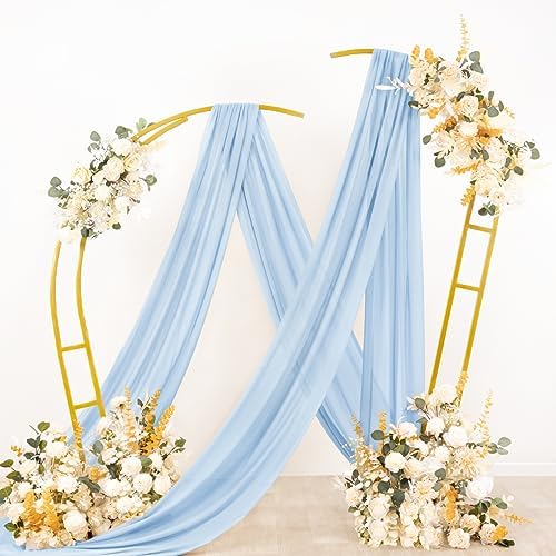Wedding Arch Draping Fabric Sheer Chiffon Curtain Drape Wedding Party Decor - Image 4