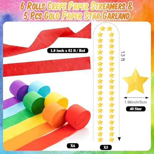 TaoBary Rainbow Party Decorations 600 Sheet Paper Chain, Vibrant, Same Size - Image 3