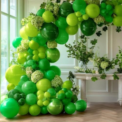 Double Stuffed Green Balloon Arch - Image 5