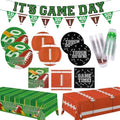 Football Party Decorations Kit for 24: Football Party Supplies Set with Plates, Dessert Plates, Napkins, Cups, Banner & Touchdown Tablecloth - for Football Tailgate Party Decorations by Gatherfun