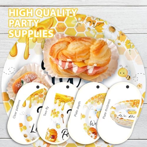 96Pcs Bee Twins Baby Shower Party Decorations, Serves 24 - Image 7