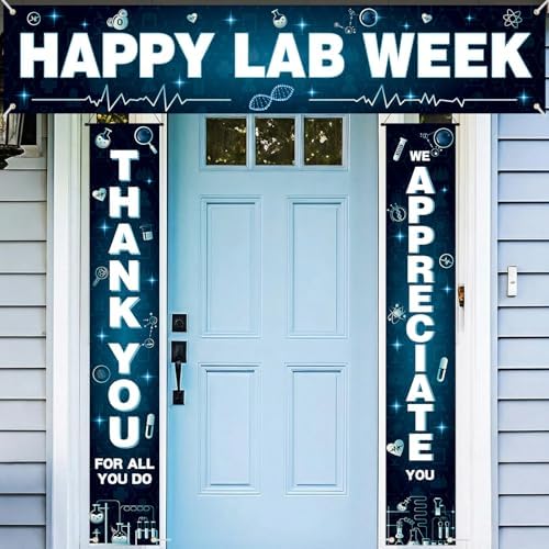 Smoothnovelty 3 Pcs Dark Blue Happy Lab Week Banner by SmoothNovelty