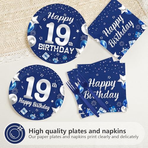 96Pcs 19th Birthday Party Decorations Serves 24 - Image 3