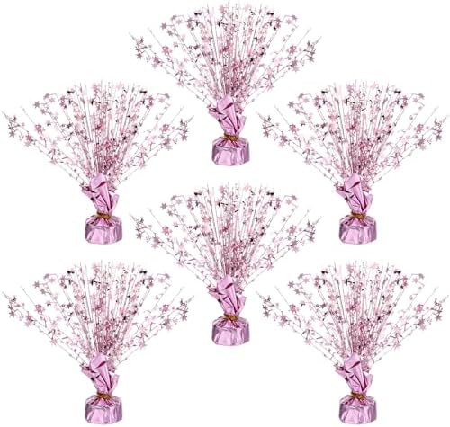 Crowye 6 Pcs Light Purple Metallic Foil Spray Centerpieces Wedding Decor by Crowye