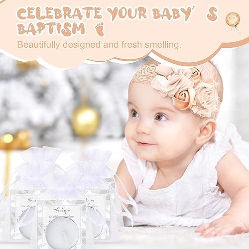 Geosar 50 Sets Baby Shower Party Favors,White Silver - Image 5