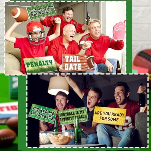 24 Designs Football Photo Booth Props Double Sided, Party Supply - Image 6