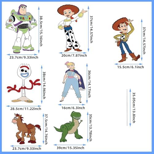 Toy Inspired Story Themed Happy Birthday Yard Signs,7PCS Party Set with Stakes, Outdoor Lawn Garden Decor for Birthday - Image 6