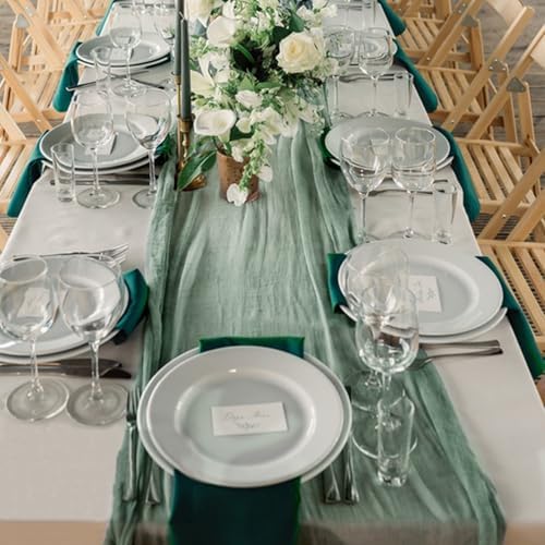 2 Pack Cheesecloth Table Runner 10Ft Gauze Boho Table Runners for Wedding Decor Bridal Shower Decorations Baby Shower Party(35" x 120") - Image 4