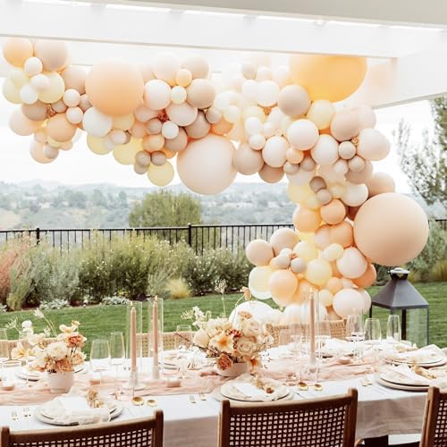 Voircoloria 66pcs Blush Nude Latex Party Balloons, 12inch - Image 5