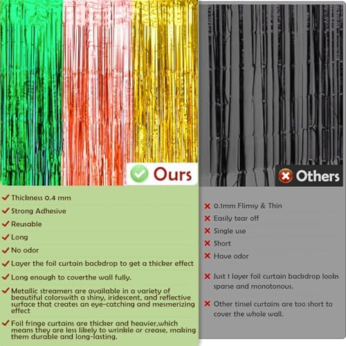 Luau Party Decorations - Green Gold Rose Tropical Streamers Backdrop Banner | Hawaiian Party Decorations for Indoor Outdoor - Summer Beach Pool Birthday Favors Supplies for Home Wall,2 Pack - Image 3