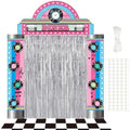 VitalCozy 7 Pcs 1950s Party Decorations Retro Diner Backdrop Silver Fringe by VitalCozy