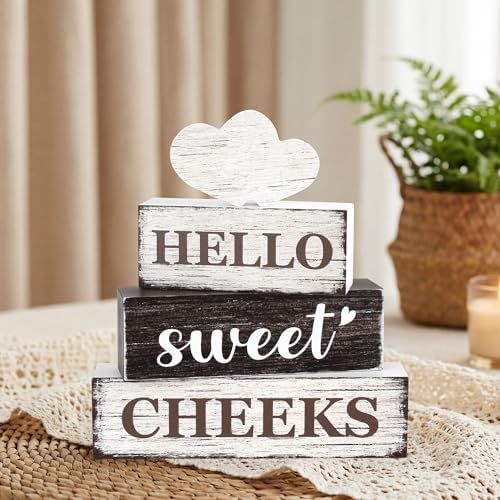 4 Pcs Bathroom Wooden Tiered Tray Decor, Bathroom Table Decorations - Image 3