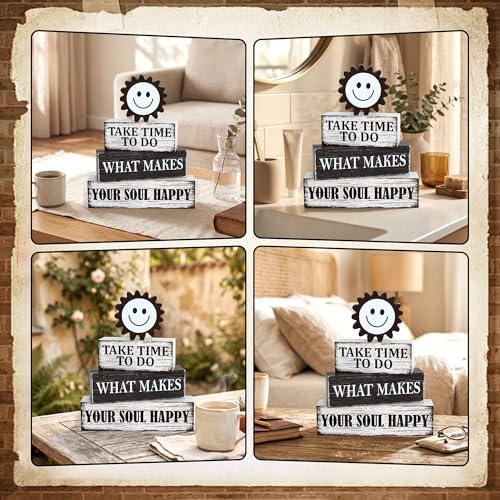 4 Pcs Inspirational Wooden Tiered Tray Decor, Motivational Decoration Gifts - Image 6