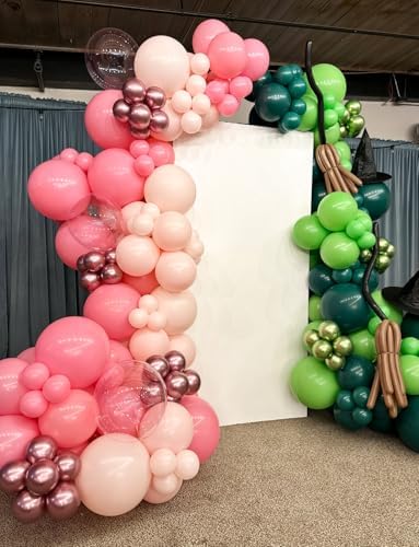 Pink and Green Balloon Garland Arch Kit, Witch Themed Party Decor - Image 5