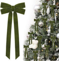 12Pcs Green Velvet Ribbon Bows Christmas Tree Decorations,5in x 10in St Patricks Day Ornaments for Tree Home Party Front Door Wreath Garland Holiday Decor by brand