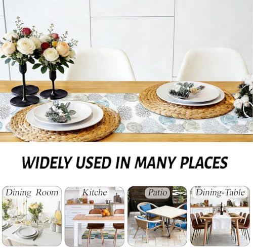 Coastal Decor Runner Linen Blue Teal Summer Beach Nautical Table Runners - Image 5