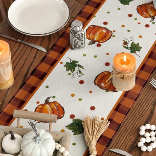 Artoid Mode 210 GSM Fall Table Runner Home Party Decor 13x72 Inch - Image 4
