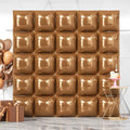 NISOCY 25PCS Brown Square Foil Balloons Wall Backdrop by NISOCY