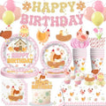 Xynic 213pcs Chicken Birthday Decorations for Girls, Serves 25 by Unknown