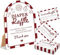Special Delivery Baby Shower Games, Slice Slice Diaper Raffle Game, 6x8 Inch Arch Wooden Sign With Stand And 50 Diaper Raffle Tickets, Gender Reveal Party Supplies & Decorations - UC07 by Unknown