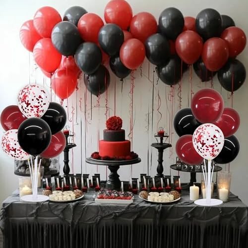TONIFUL 4 Set Black Wine Red Balloon Stand Balloon Centerpieces for Table - Image 6