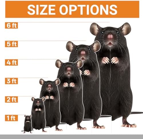 Black Mouse 1FT Life Size Cardboard Cutout, 1PC, for Photo Booths - Image 2