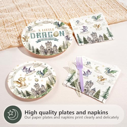 96Pcs Dragon Baby Shower Party Decorations, Serves 24 - Image 3