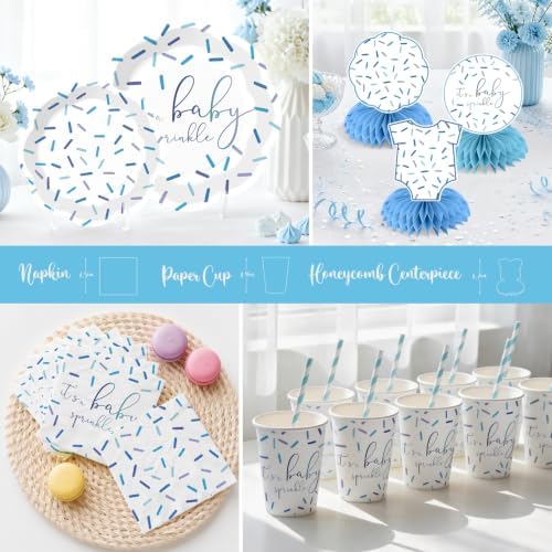 Xynic Baby Sprinkle Decorations Tableware Set Serves 25 Guests - Image 5