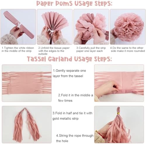 Rose Gold Baby Shower Decorations for Girl Welcome Baby Girl Retro Decor - Image 4