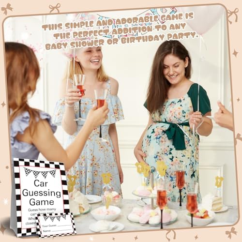 Race Car Birthday Party Decoration,Birthday Party Activities 50 Cards and Sign - Image 6