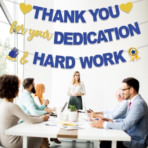 We Appreciate You Thank You for All You Do Banner, Thank You for You Dedication Hard Work Banner for Teacher Employee Staff Doctors Nurse Volunteer Soldier, Appreciation Week Office Party Decorations - Image 2