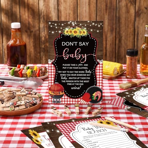 Patelai 321 Pcs Baby Shower Games Supplies, Bbq - Image 2