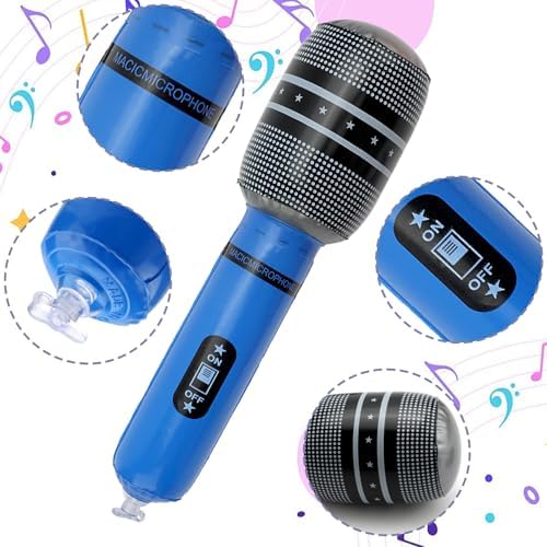 48 Pcs Inflatable Microphones with Pump, Party Props - Image 3