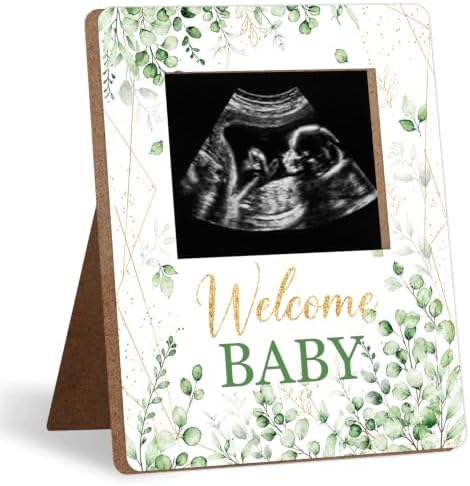 Sage Green Baby Shower Decor Frame, Sage Green Baby Shower Party Supplies, for Expecting Parents-to-Be Keepsake Gifts, Pregnancy Sonogram Frame Keepsake, Gender Reveal Present by Unknown