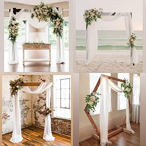 Wedding Arch Draping Fabric Sheer Chiffon Curtain Drape Wedding Party Decor - Image 5