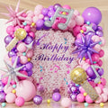 Pink and Purple Balloon Garland Arch Kit，Birthday Party Decor by Haolongfa