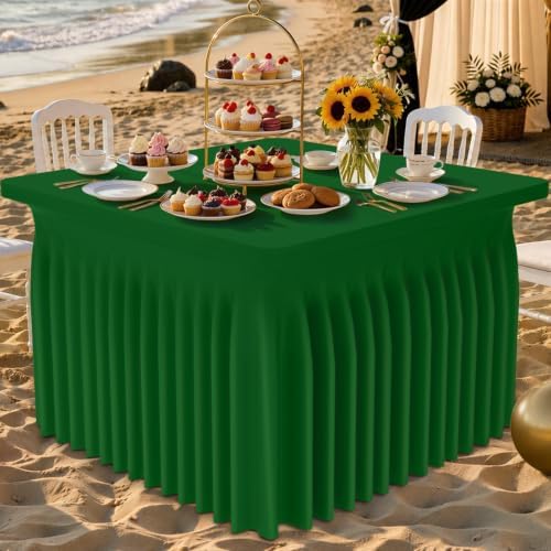 Smiry Spandex Elastic Fitted Table Cloth Skirt for 4FT Square Table - Image 2