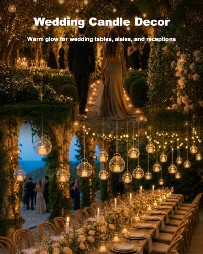 Homemory 48-Pack Novelty Flickering Flameless Tea Light Candles, 200+ Hours - Image 3