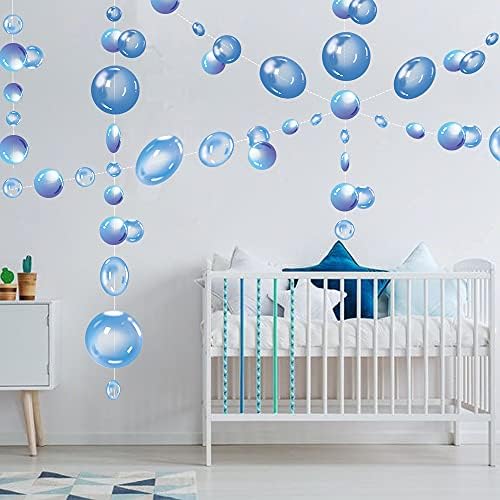 Transparent Bubble Garlands Party Streamers Mermaid Party Decoration,Blue - Image 4