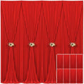 8 Panels Red Backdrop Curtain for Parties Wedding Wrinkle Free Red Photo Curtains Backdrop Drapes Fabric Decoration for Christmas Birthday Party Baby Shower 40ft(W) x 10ft(H) by Tao-GePartyDecorations