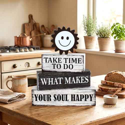 4 Pcs Inspirational Wooden Tiered Tray Decor, Motivational Decoration Gifts - Image 7