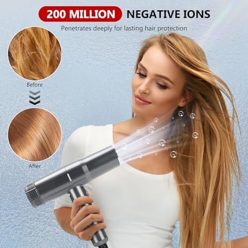 Hair Dryer with Diffuser, IG INGLAM 1875W Professional Ionic Blow Dryer, 110, 000 RPM High-Speed Brushless Motor, Auto-Clean, 3 Heat Settings & 3 Speed & Cool Shot Button Settings for Easy Home/Travel - Image 4