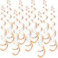 32 PCS Orange Hanging Swirl, Sparkle Ceiling Hanging Decorations, Plastic Streamer Party Decorations for Birthday, Thanksgiving Day, Fall Party, Sports Theme, Summer Party by PARTVON