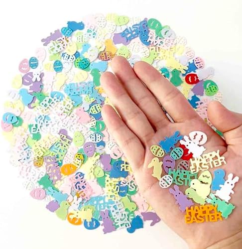 Easter Confetti Bunny Rabbit Egg Chicken Shape Table Scatters Confetti for Easter Decorations Birthday Party Bunny Party Sets - Image 4