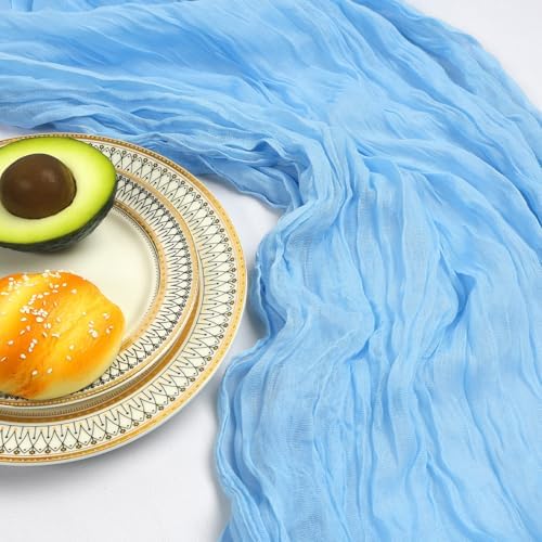 6 Pack 10Ft Baby Blue Cheesecloth Table Runner 23 x 120 Inch - Image 5