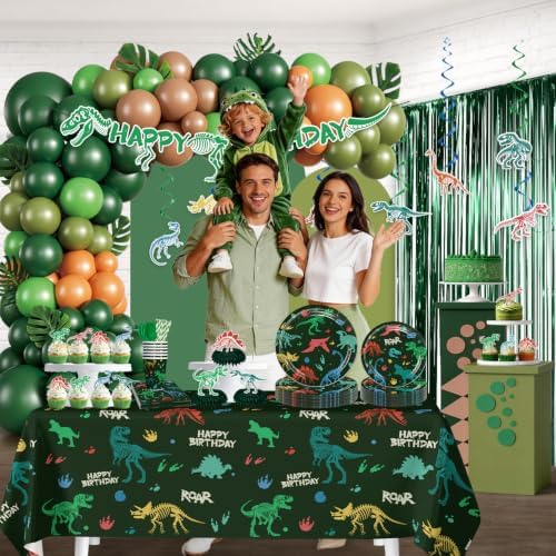 267PCS Fexivo Dinosaur Birthday Decorations Set for 25 Guests - Image 6