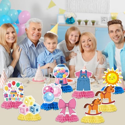 9 Pcs Kids Learning Show Theme Party Decorations, Honeycomb Centerpieces - Image 7